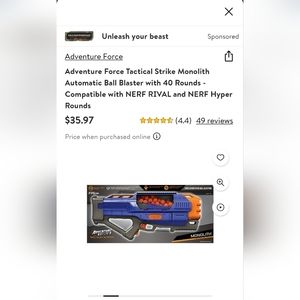 Adventure force tactical automatic ball blaster